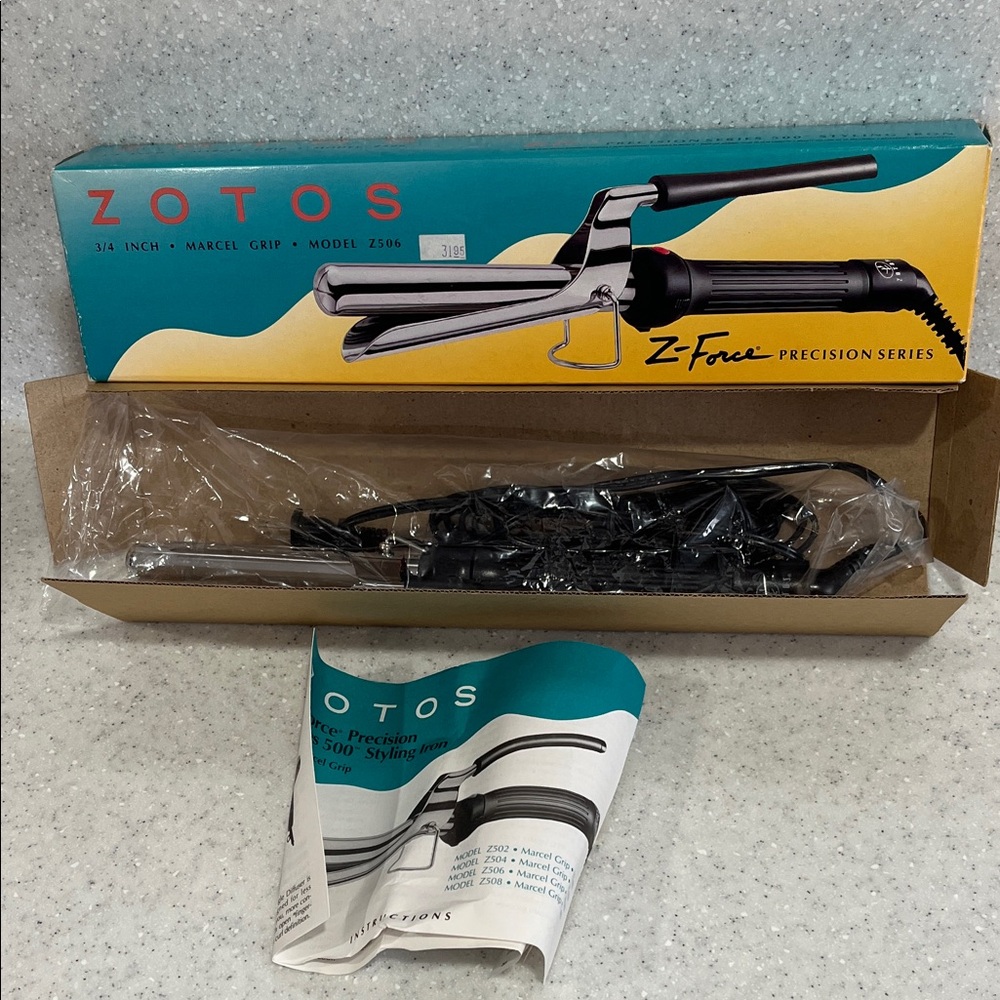ZOTOS Z-Force Precision Series 500 Styling Curling Iron 3/4” Z506 Vtg 1995